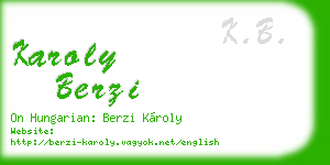 karoly berzi business card